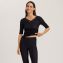 Hanro Woolen Lace T-shirt Zwart