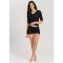 Hanro Woolen Lace T-shirt Black