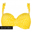 Beachlife Yellow Dot Bandeau Bikinitop