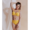 Beachlife Yellow Dot Bandeau Bikinitop