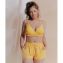 Beachlife Yellow Dot Padded Triangle Bikinitop