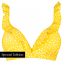 Beachlife Yellow Dot Plunge Bikinitop