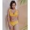 Beachlife Yellow Dot Plunge Bikinitop