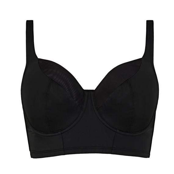 Annadiva Lingerie Première Longline BH Jet Black