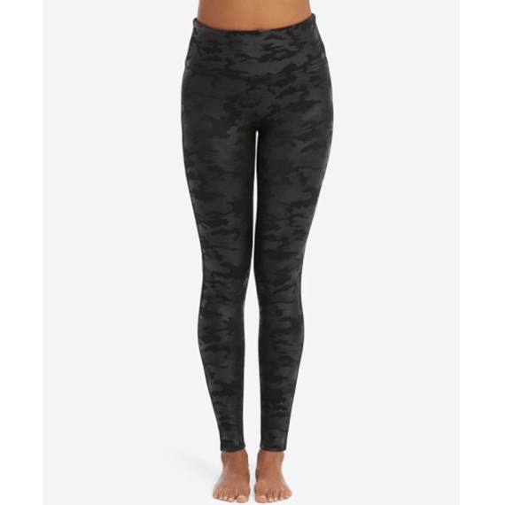 Spanx Faux Leather Camo Legging Black 