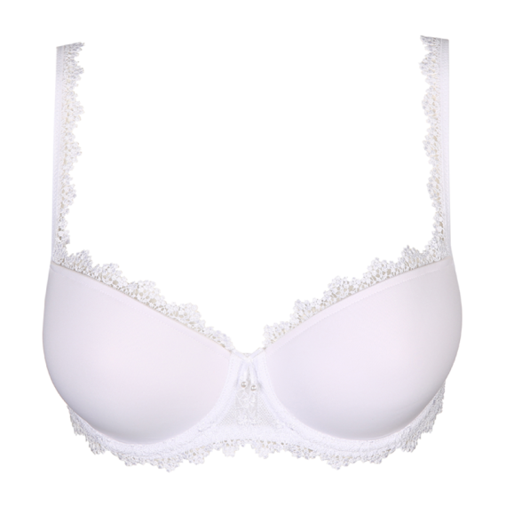 DOBREVA Ongevoerde balconette-bh voor dames beugelloos ondersteunend plus-size gladde ronde hals zwart 95E
