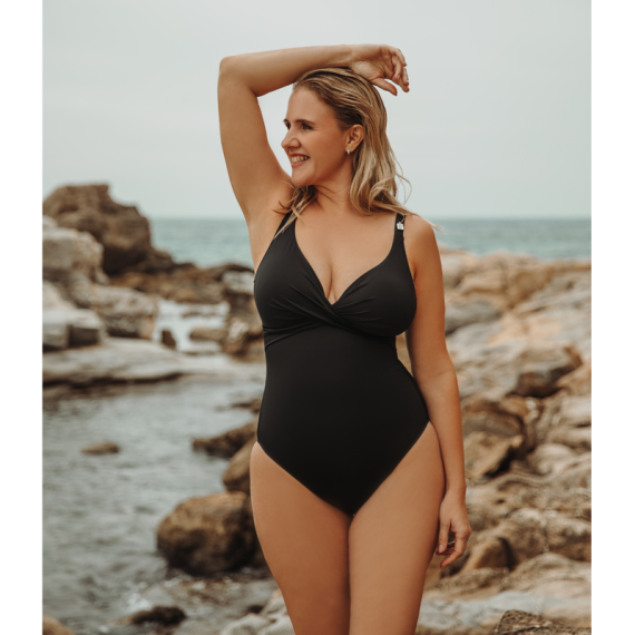 Annadiva Swim Confidence Corrigerend Badpak Met Open Rug Black