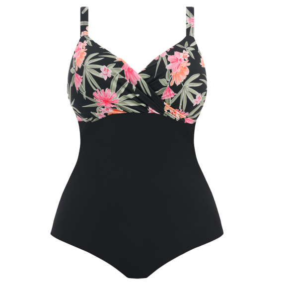 Elomi Swim Dark Tropics Badpak Black - Annadiva