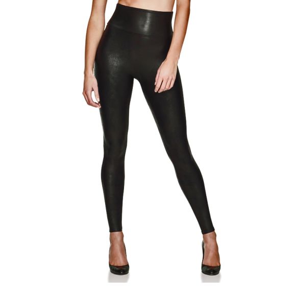 Ready-to-Wow Faux Leather Corrigerende Legging Black