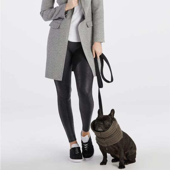 Faux Leather Pebbled Legging