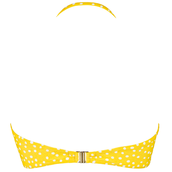 Beachlife Yellow Dot Bandeau Bikinitop