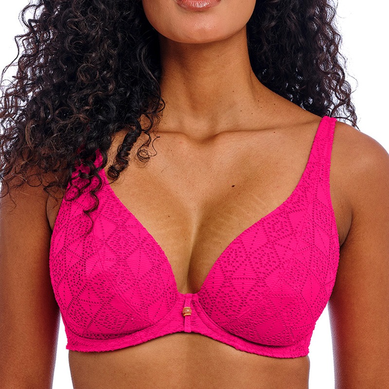 AVA Bikini BH dames badmode bikinitop patroonloos beugel strik EU SK-113
