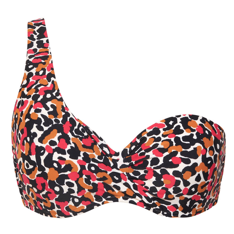 Pink one shoulder bikini top online