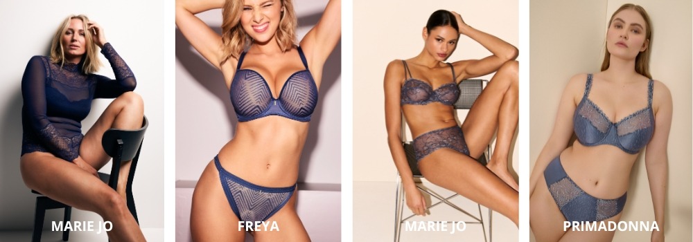 blauwe lingerie